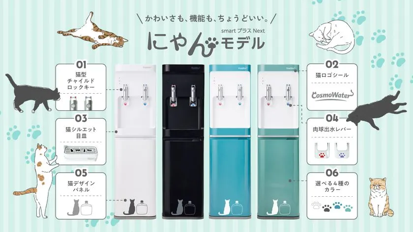 にゃんモデルシリーズのおすすめポイントを紹介する説明パネル