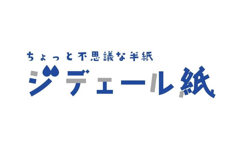 ちょっと不思議な半紙 ジデェール紙と書かれた青とグレーのブランドロゴ