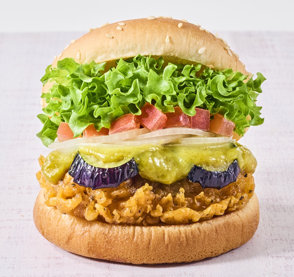 パクチーチキンバーガー グリーンカレー（リーフレタスに変更）