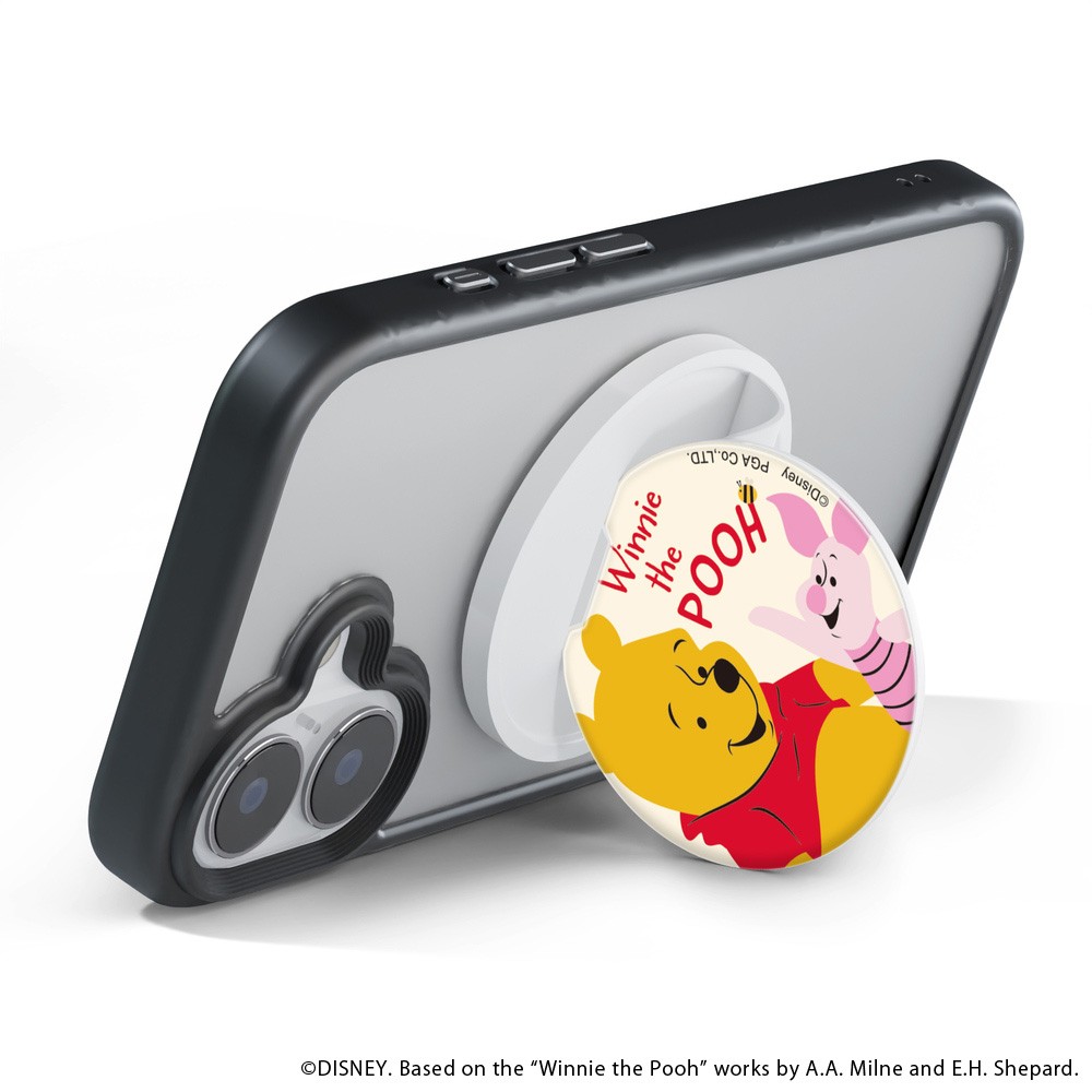 スマートフォン用 マグネットグリップ（くまのプーさん）スタンド