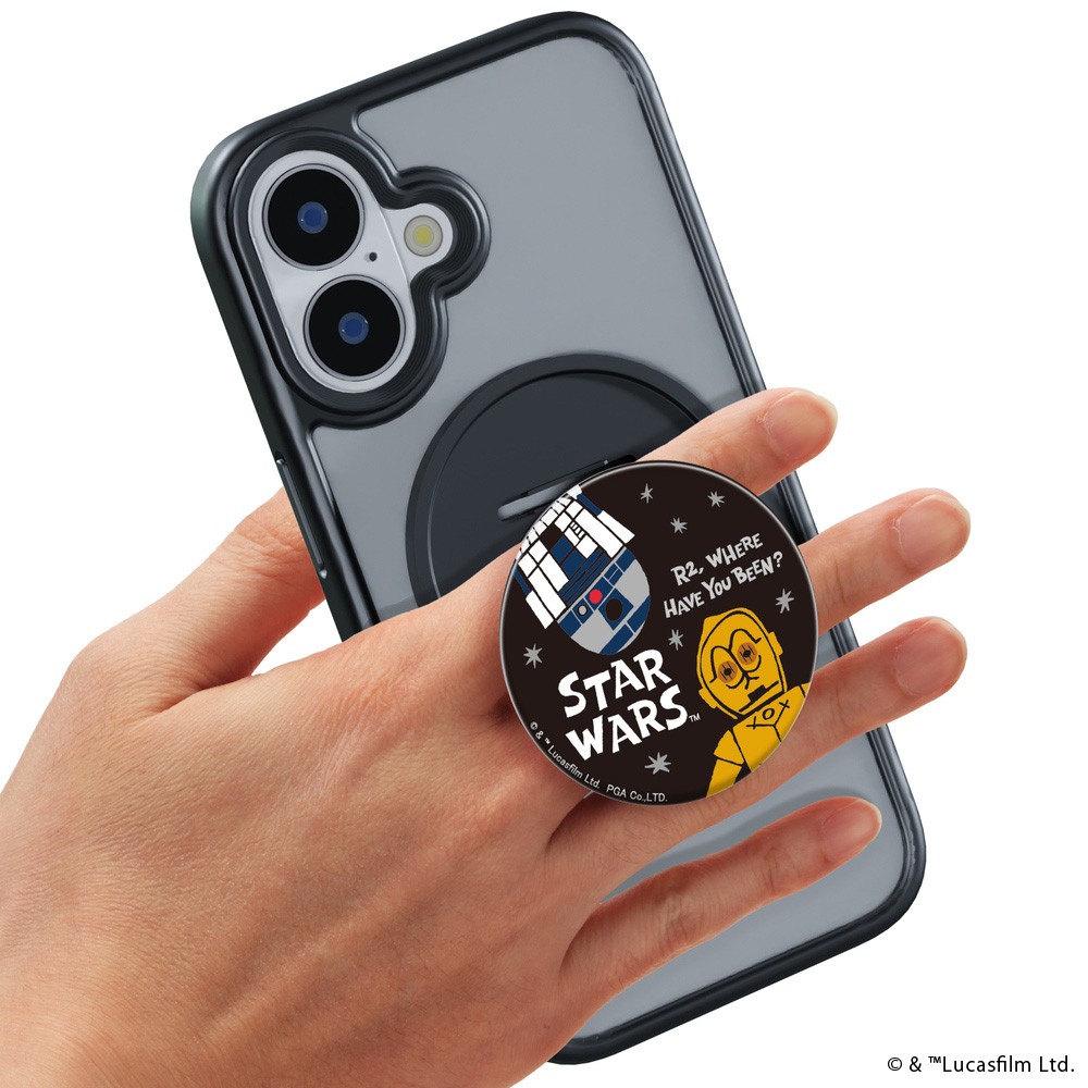 スマートフォン用 マグネットグリップ（スター・ウォーズ）手持ち