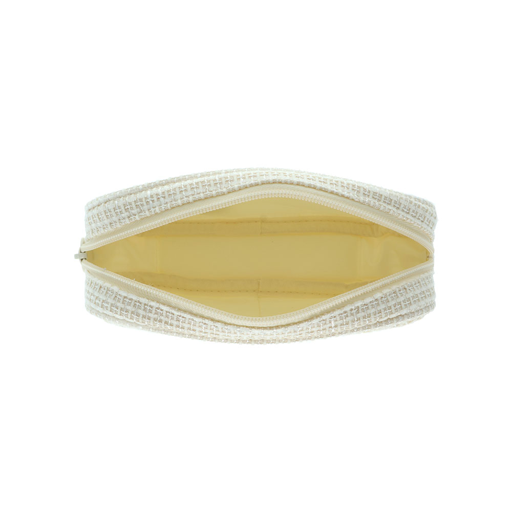 ツイードペンケース　BEIGE（開口）