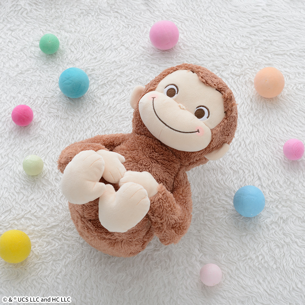 おさるのジョージ　赤いほっぺ　Lぬいぐるみ　ころりんポーズ