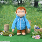 おさるのジョージ　LLぬいぐるみ　フーディー