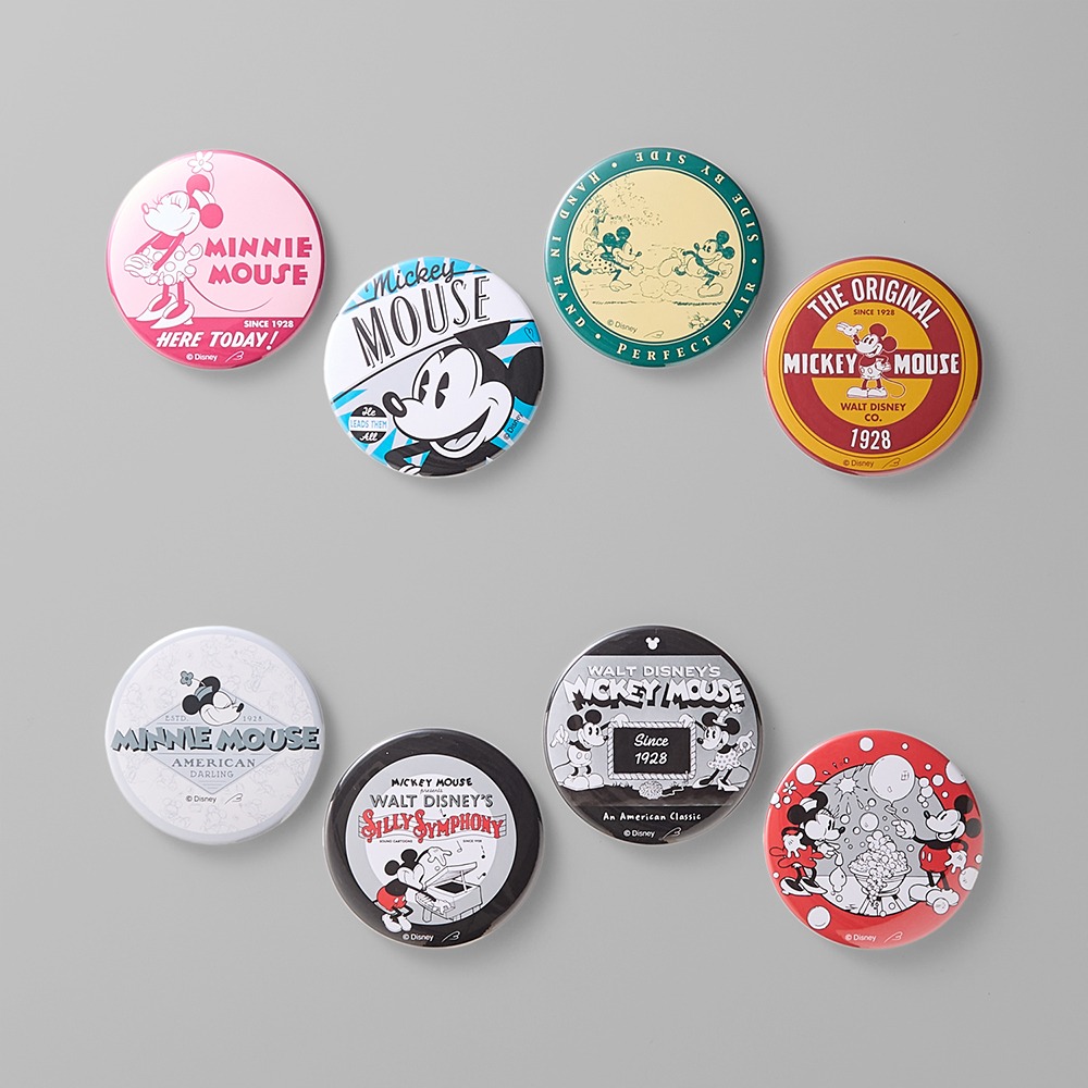 スタンド缶バッジ　ミッキー＆ミニー