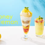 nana's green tea「honey & lemon」はちみつレモンのレアチーズパフェ／フローズンはちみつレモネード　メイン