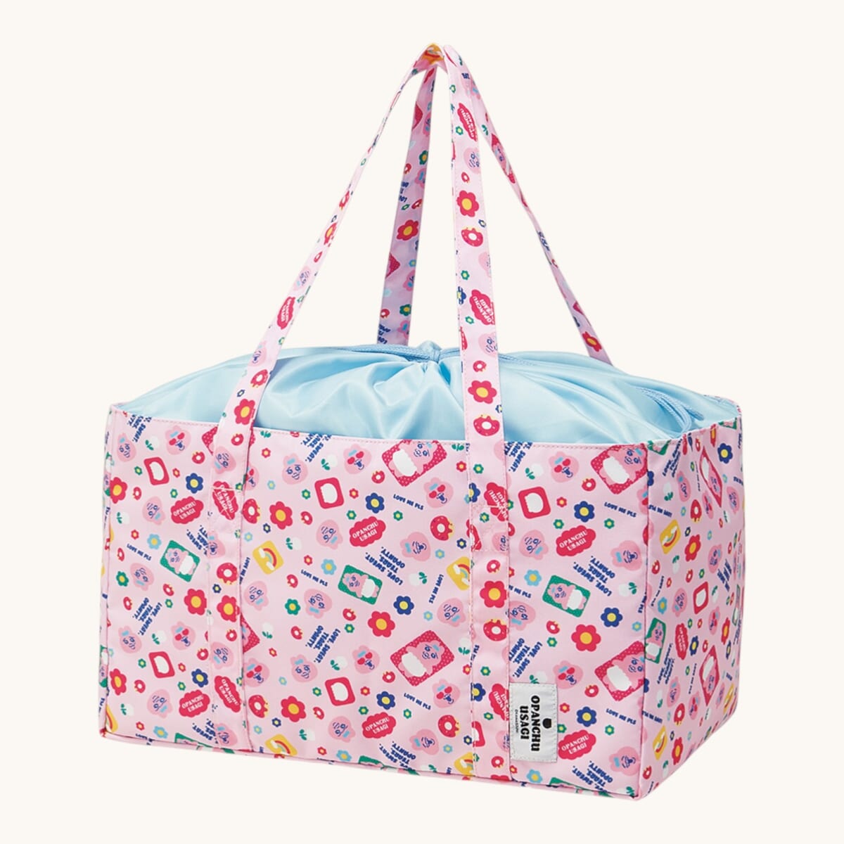 APCR11 巾着付き保冷レジかごバッグ 「おぱんちゅうさぎ」