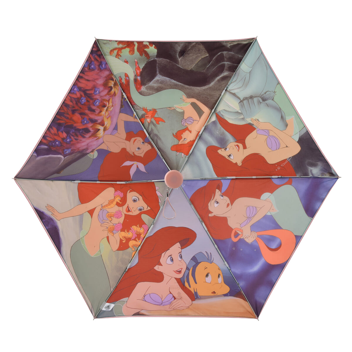 アリエル、フランダー、セバスチャン 折りたたみ傘 晴雨兼用 ポーチ入り SHINY DAY