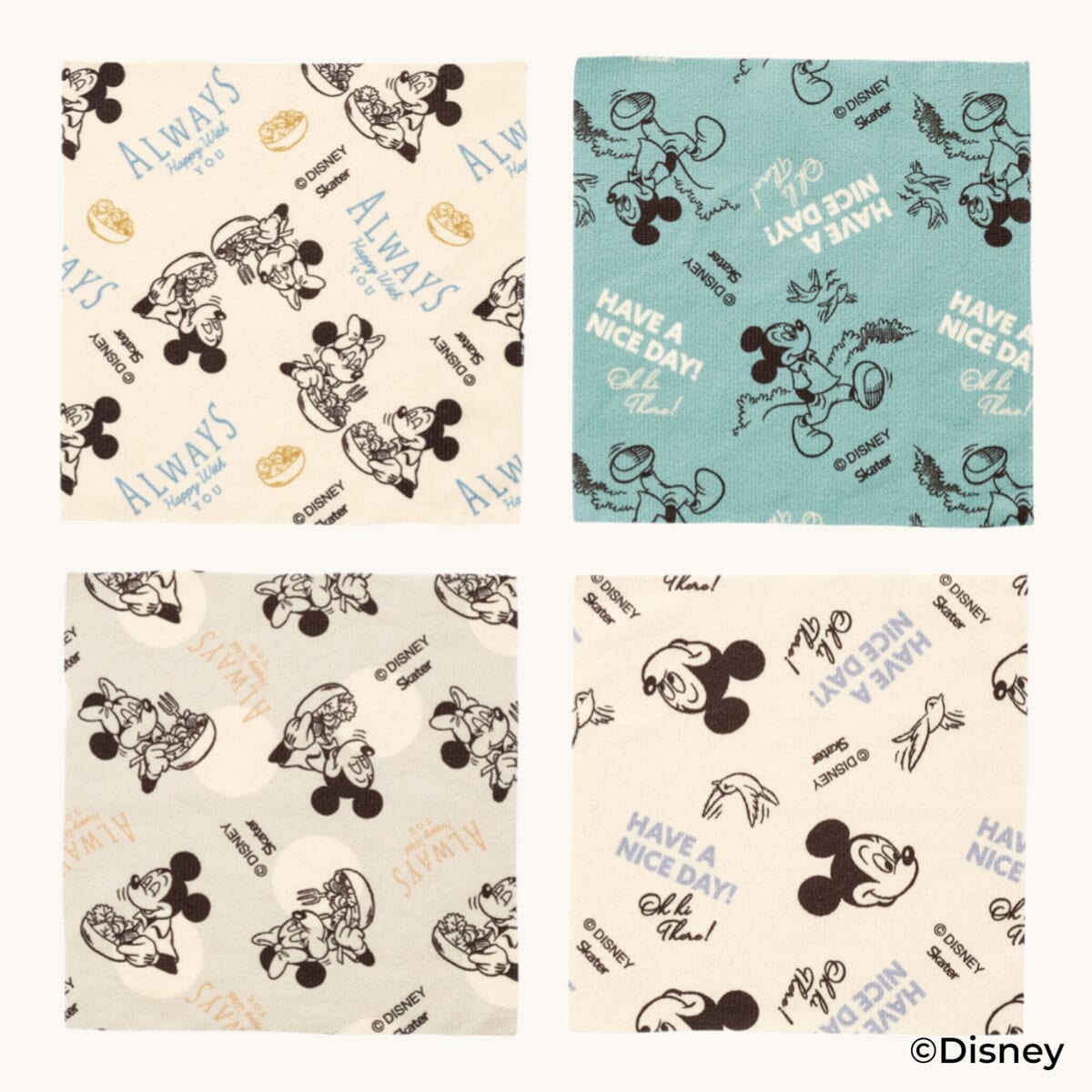 マイクロファイバーキッチンクロス ミッキーマウス