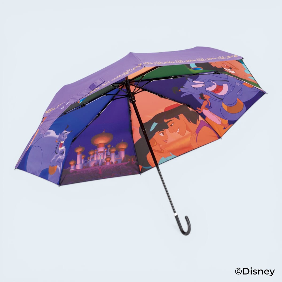 アラジン 晴雨兼用両面印刷折りたたみ傘55cm