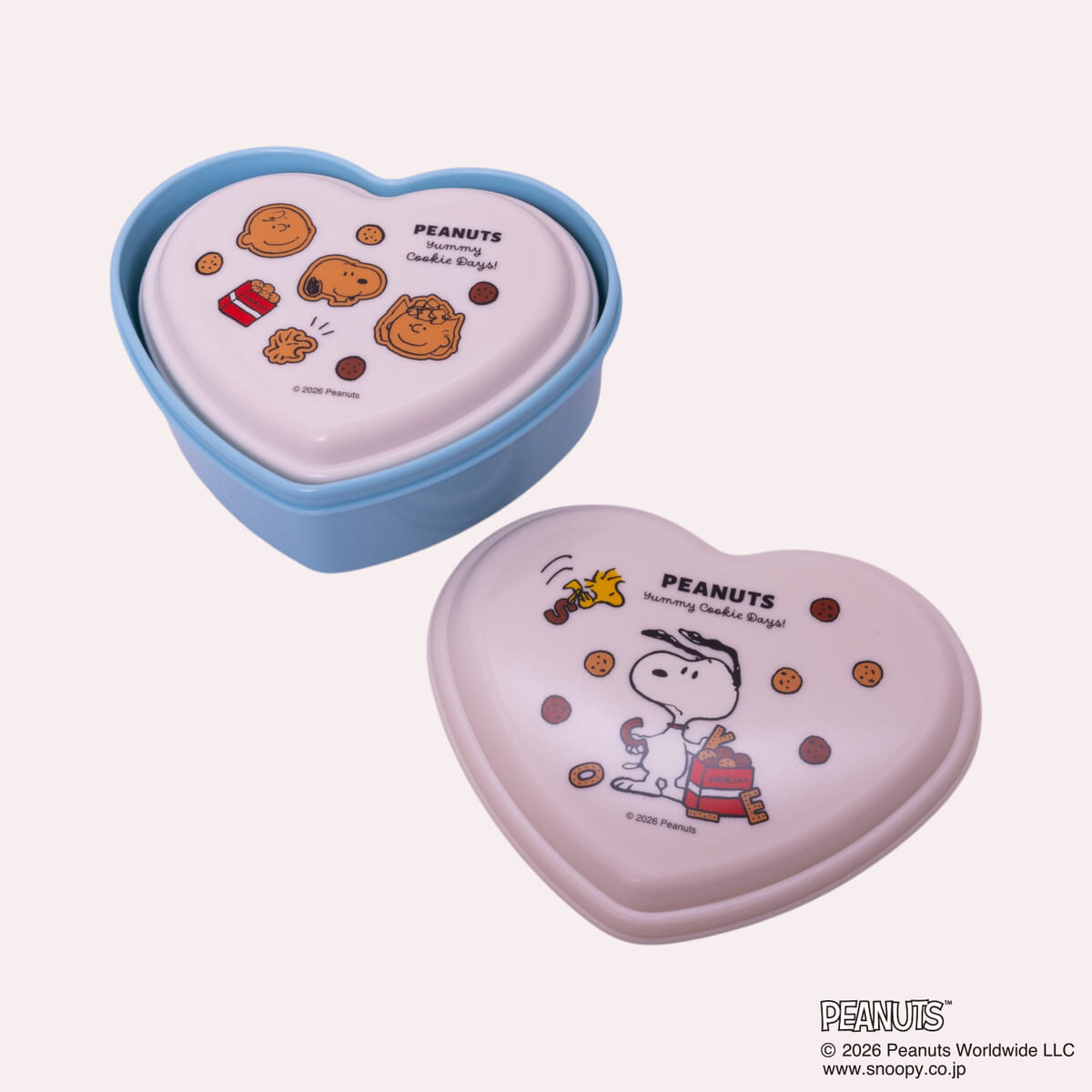 入子式ふわっとシール容器3Pセット(ハート)　入れ子