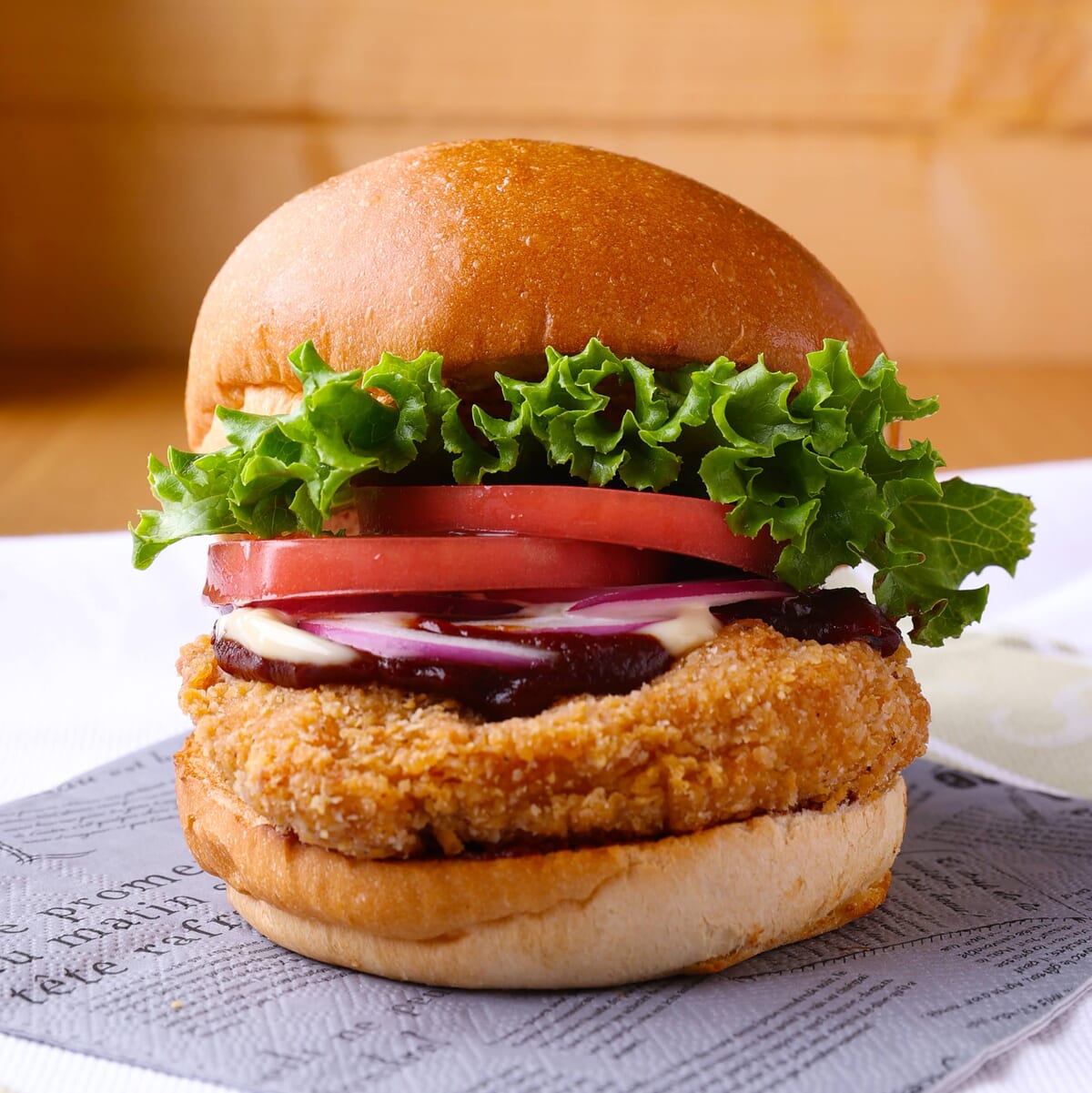 BBQフライドチキンバーガー　