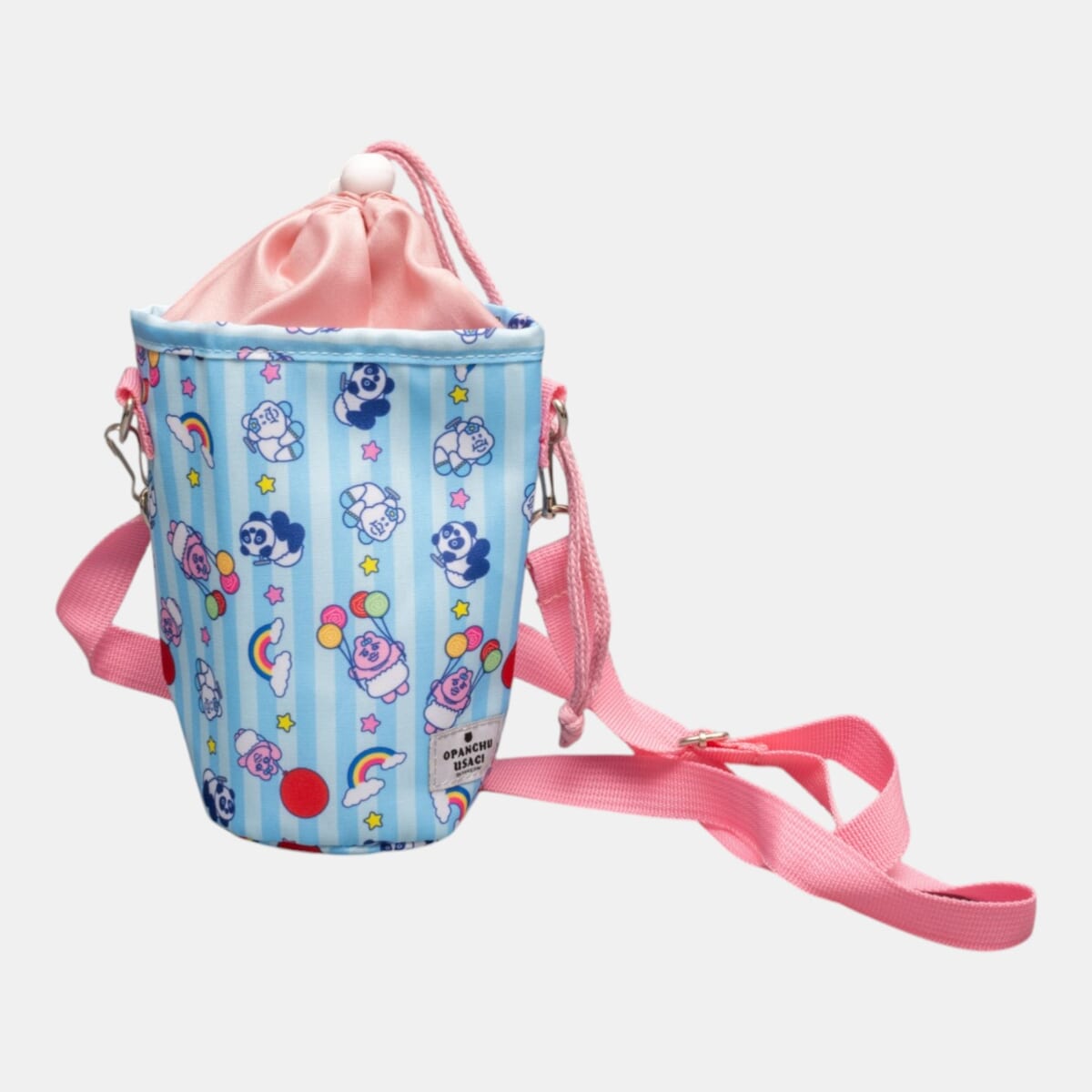 おぱんちゅうさぎ レトロ遊園地（ストライプ）　ペットボトルケース