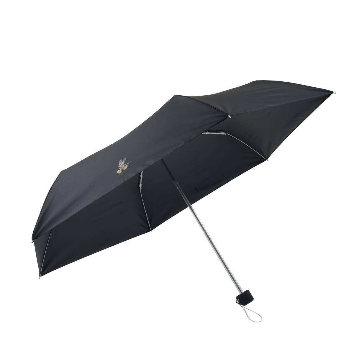 ミッキー 折りたたみ傘 晴雨兼用 ポーチ入り ワンポイント SHINY DAY