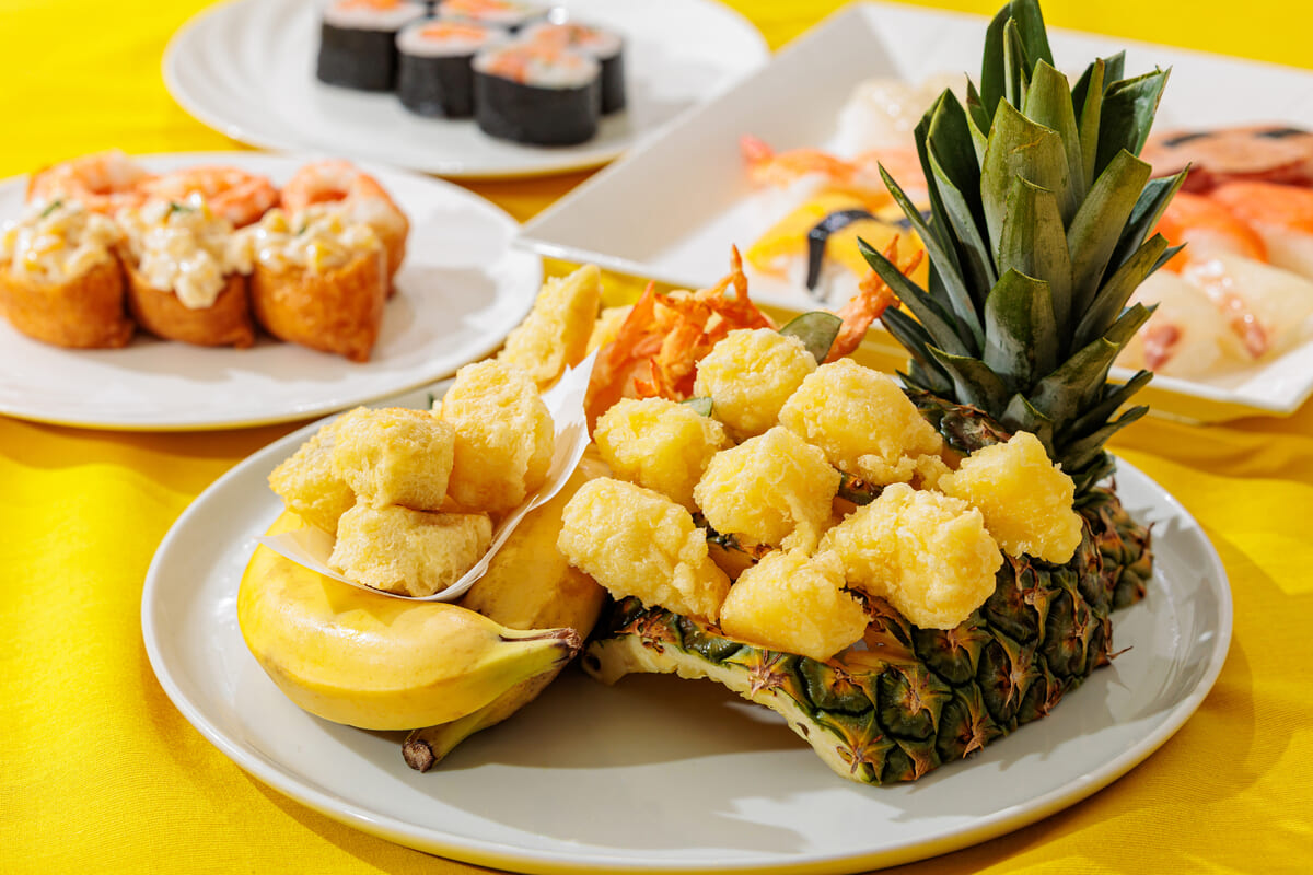 バナナとパイナップルの天婦羅