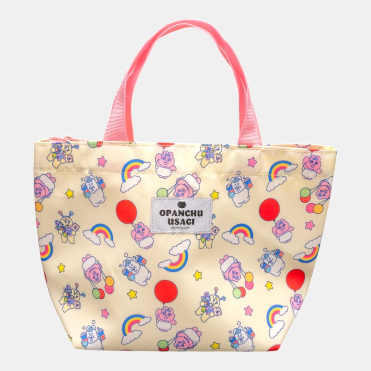 おぱんちゅうさぎ レトロ遊園地　保冷ポーチ付きトートバッグ