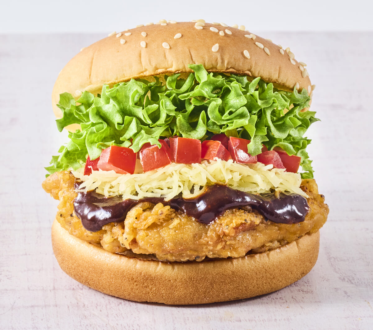 パクチーチキンバーガー カオマンガイ　リーフレタス