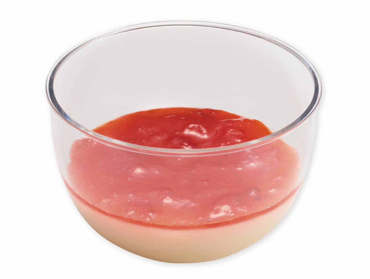 豆乳ぷりん（いちごソース） 