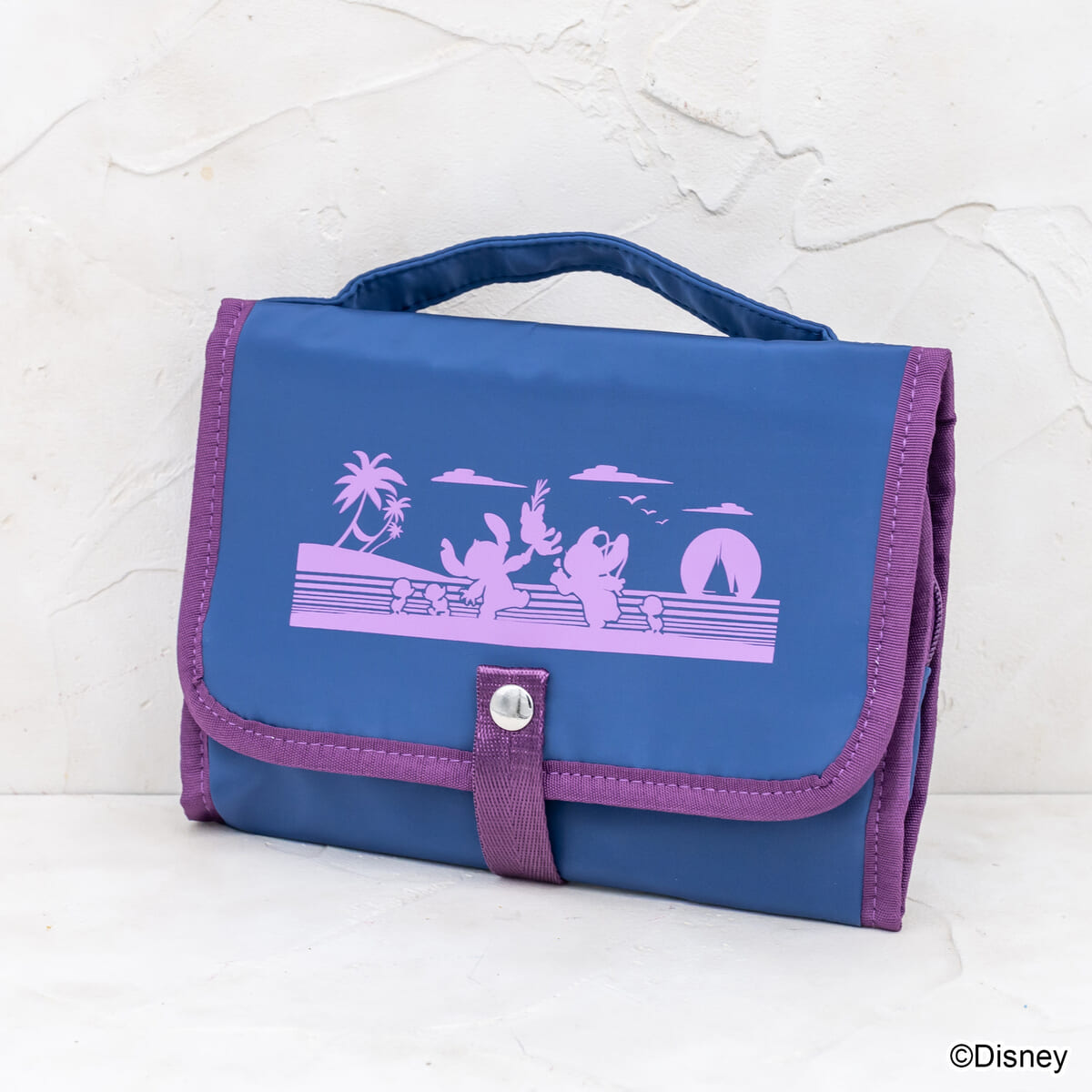 Disney リロ＆スティッチ デザイン トラベル吊り下げポーチ