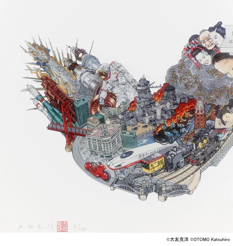 「Procession Spin」高精細ジークレー版画 作品の一部分