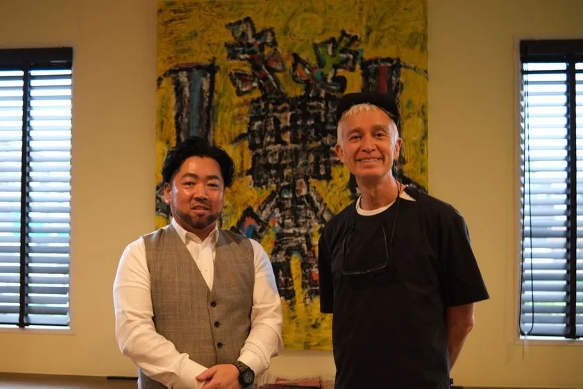 マークパンサーさんと代表取締役の写真