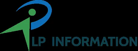 LP Informationのコーポレートロゴ。青と緑の人型アイコンと社名テキストのみで構成されたブランドロゴ画像