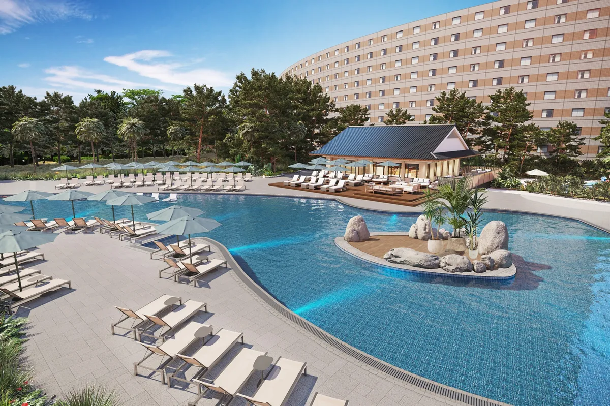 Oriental Breezeのコンセプトを体現したガーデンプールレストランの空間
