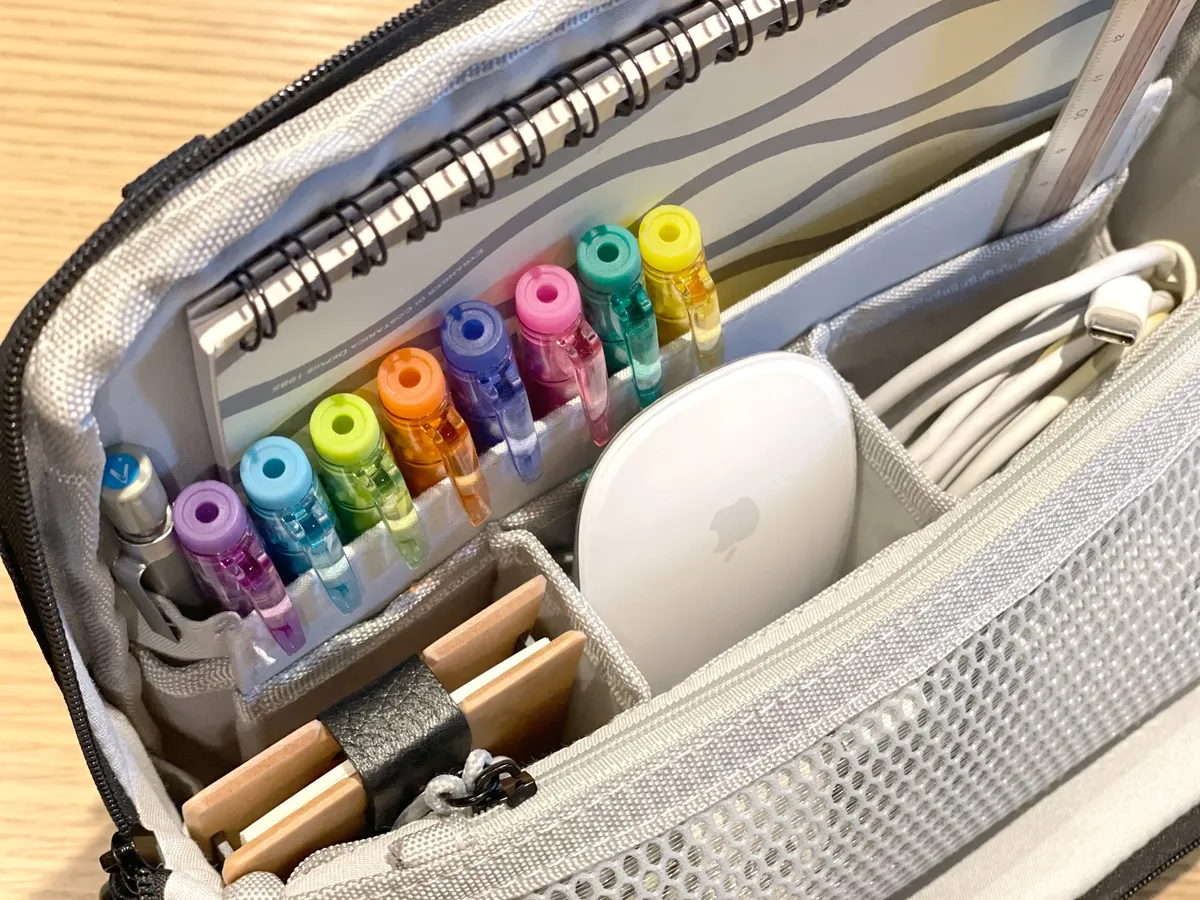 ツールゲイザー3 収納例 各ポケットに道具を配置した状態