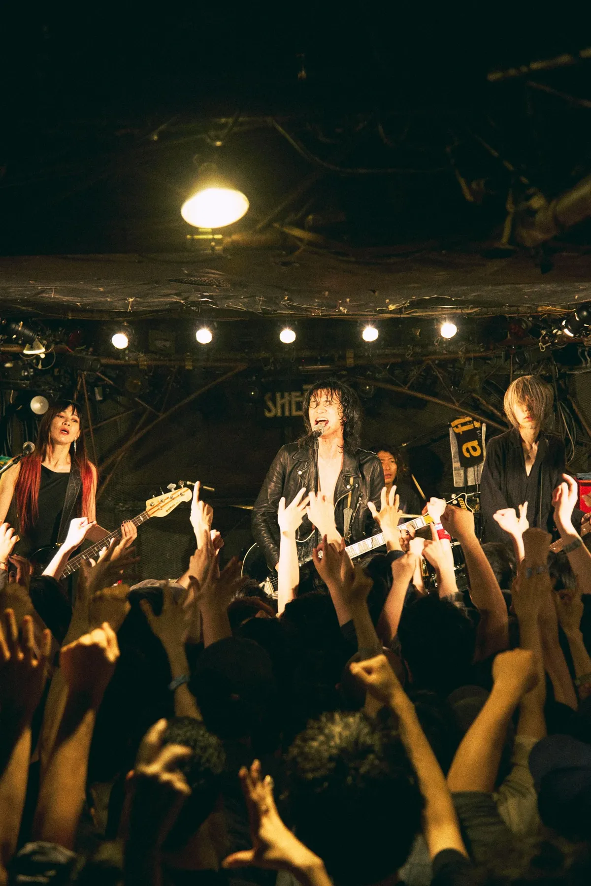 観客と一体となるa flood of circleのライブシーン
