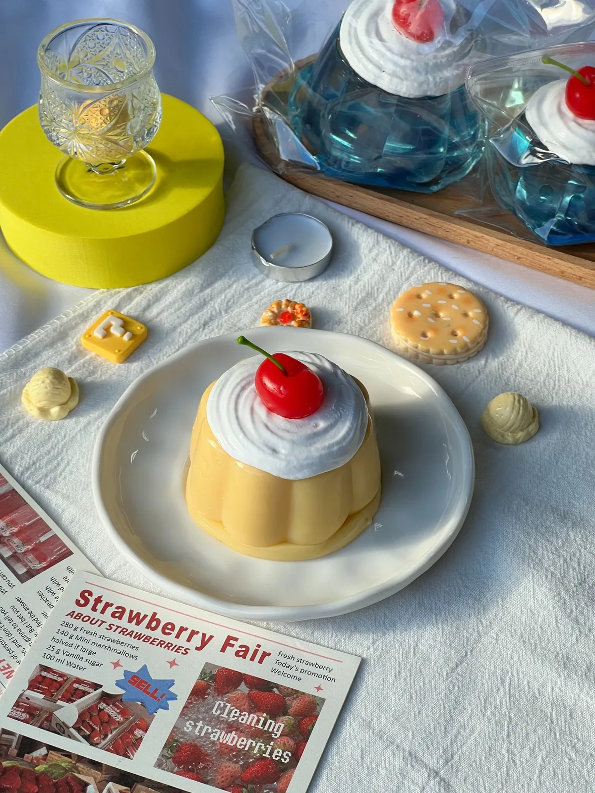 ぷにっこ ふるふるチェリープリン — クラシックなプリン形状にチェリーをトッピングしたスクイーズ