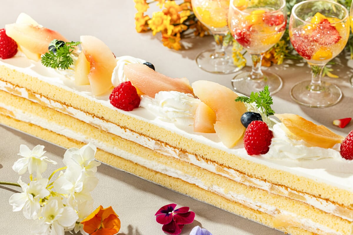 桃のショートケーキ