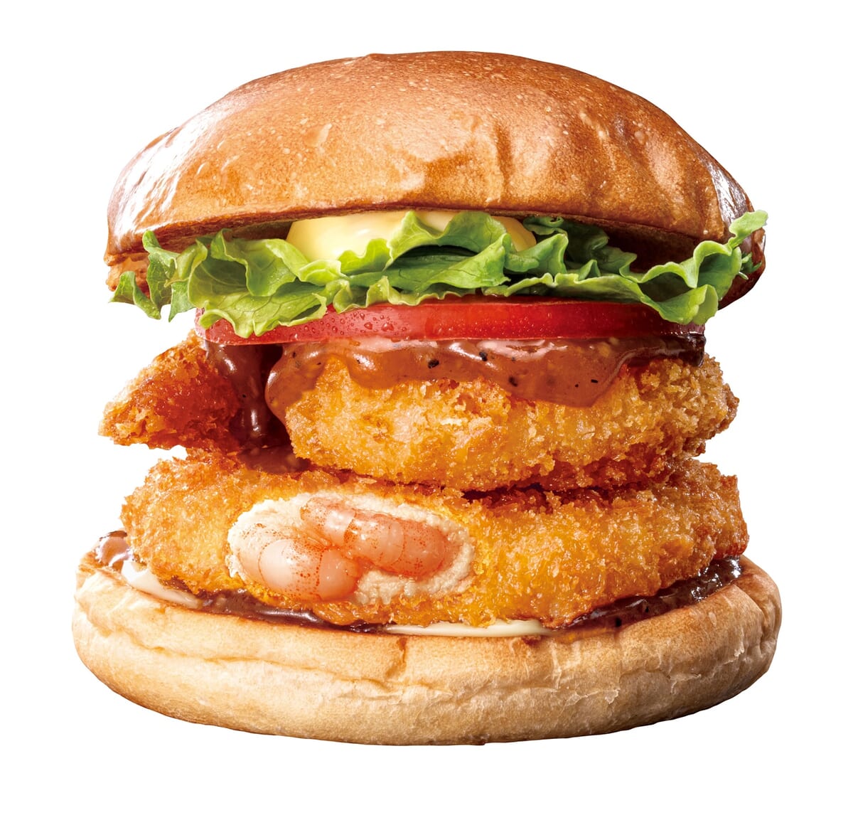アジアンガーリックシュリンプえびバーガー