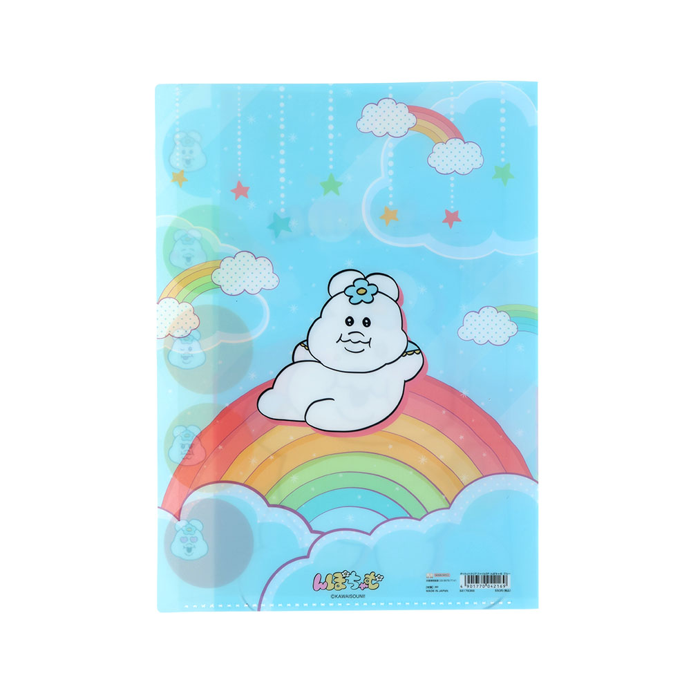 ダイカットクリアファイル5P　ブルー（ウラ）