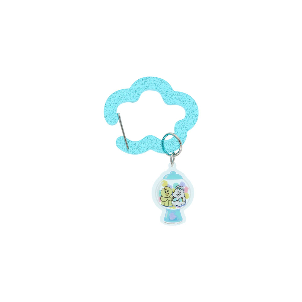 ダイカットアクリルカラビナ　イエロー（内容）