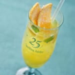 東京ディズニーシー25周年"スパークリング・ジュビリー" S.S.コロンビア・ダイニングルーム「スペシャルソフトドリンク（グレープ、オレンジ、レモン）」