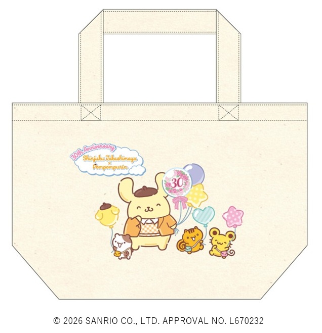 ミニトートバッグ　新宿高島屋限定　ポムポムプリン