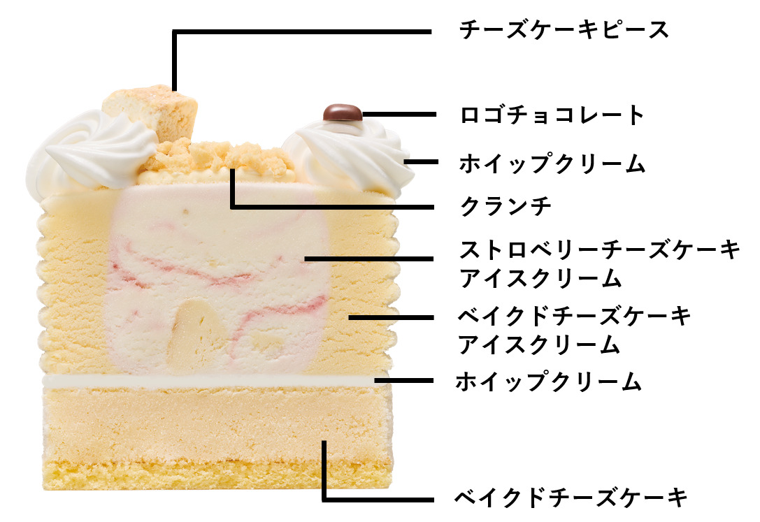 ３１ ザ・チーズケーキ made from チーズケーキフレーバーズ　断面　説明有り
