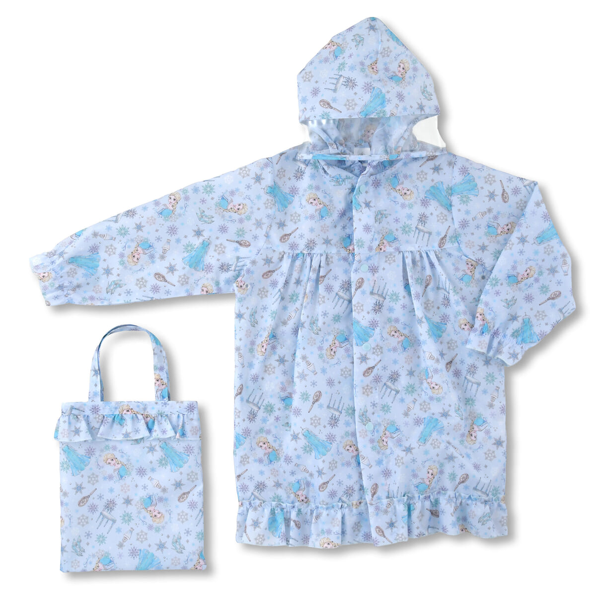 【キッズ用】エルサ キッズ用レインコート リフレクター バッグ入り ドレスアップ RAINY DAY