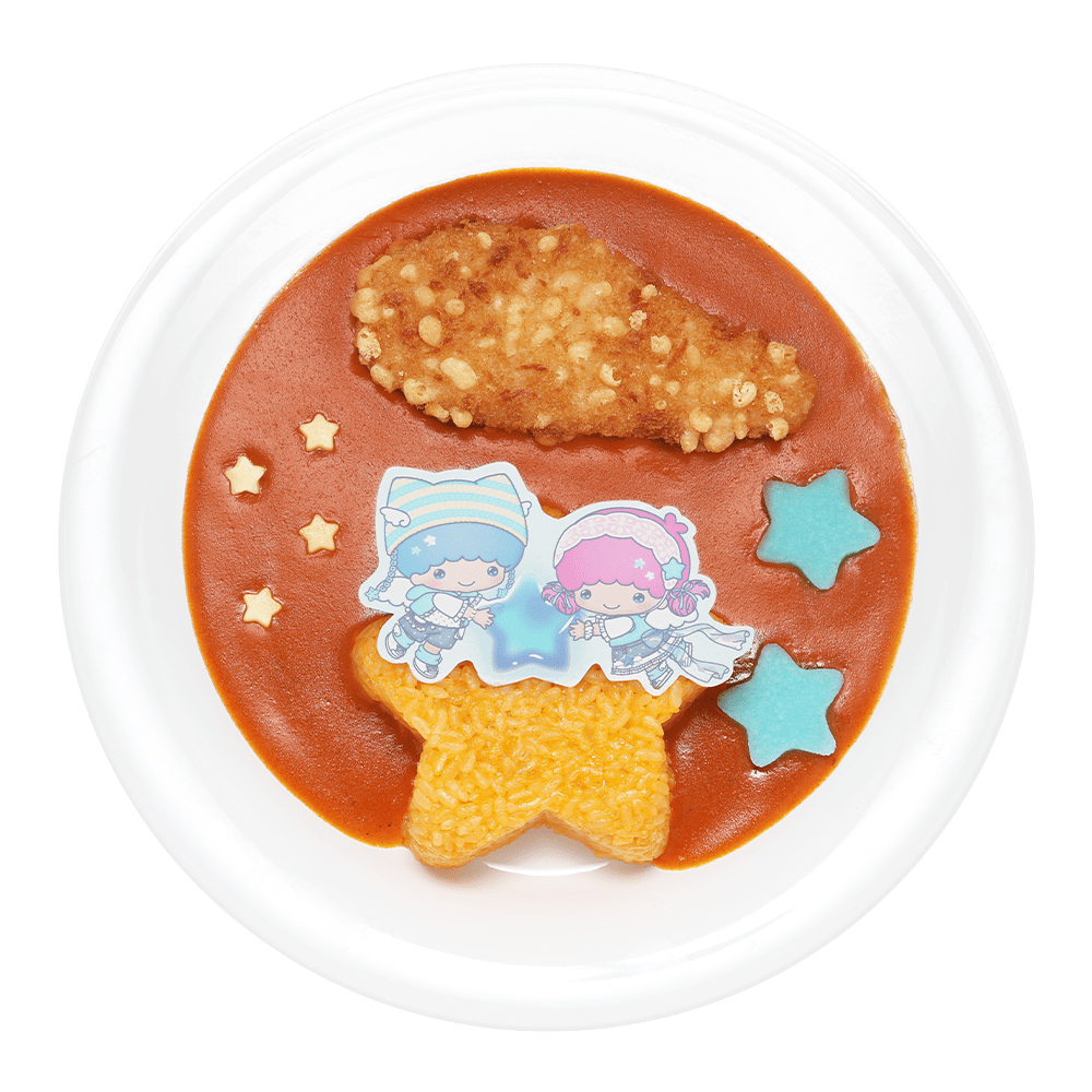 リトルツインスターズのカリカリ☆　ささみフライのバターチキンカレー