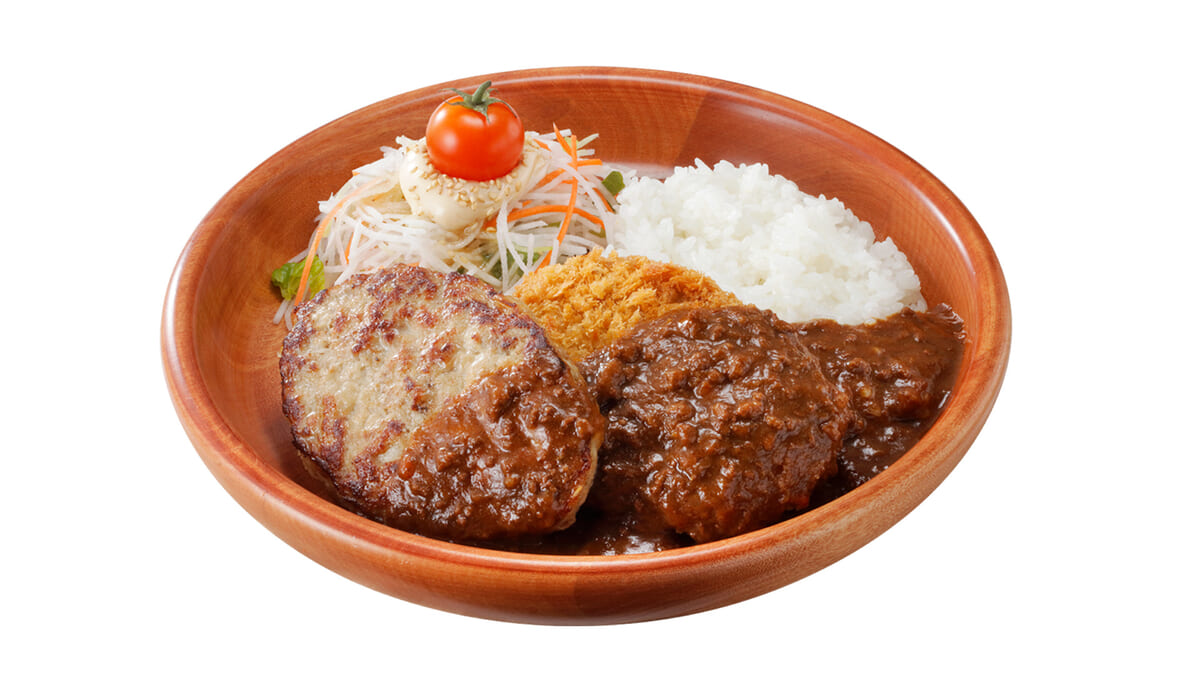 メンチカツカリー&ハンバーグディッシュ