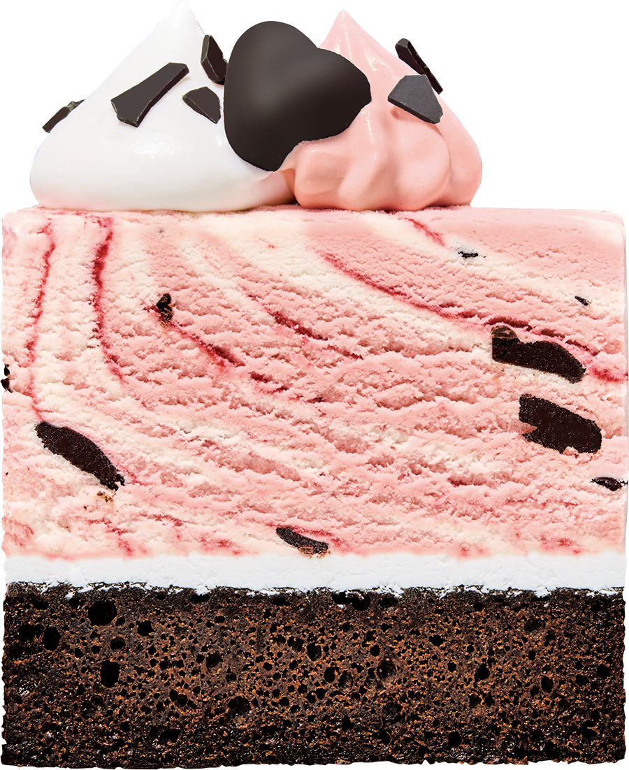 ３１ チョコレートラズベリーケーキ made from ラブポーションサーティワン　断面