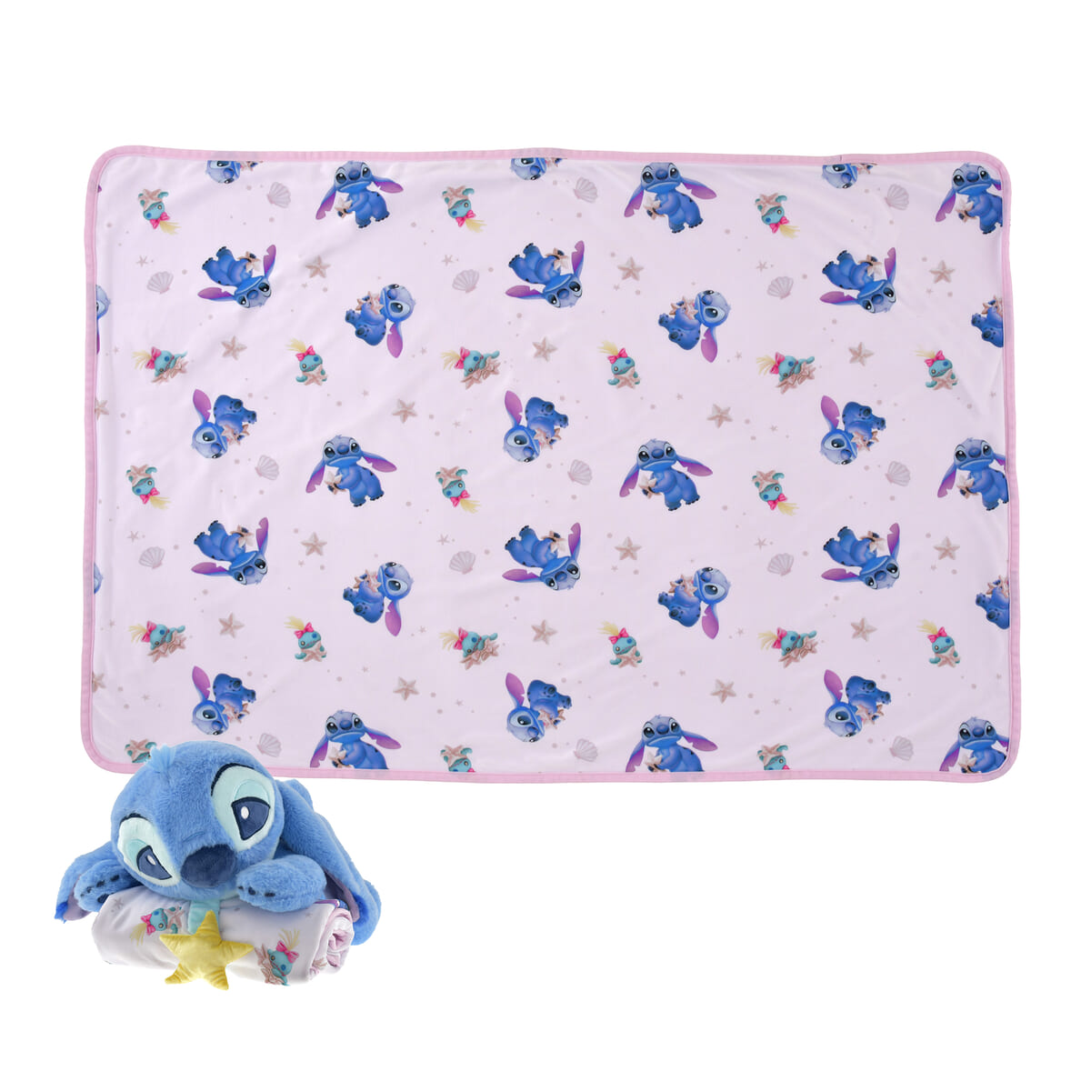 スティッチ＆スクランプ ブランケット Cool ぬいぐるみ付き Disney Stitch Day Collection