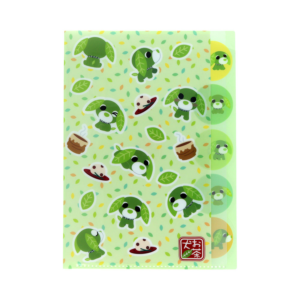 ダイカットクリアファイル5P リョク