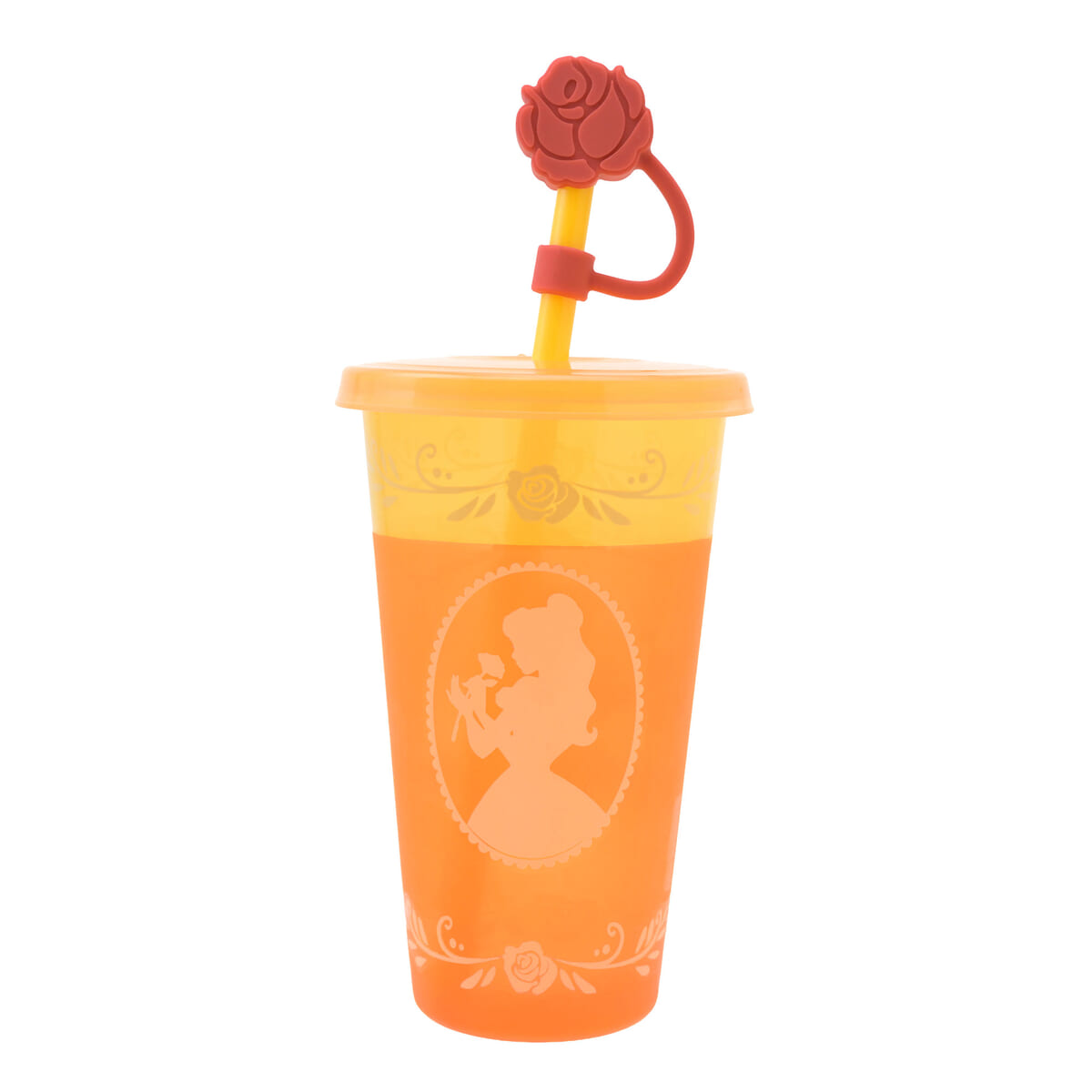 ベル タンブラー カラーチェンジ ストローキャップ付き プリンセスシルエット Drinkware