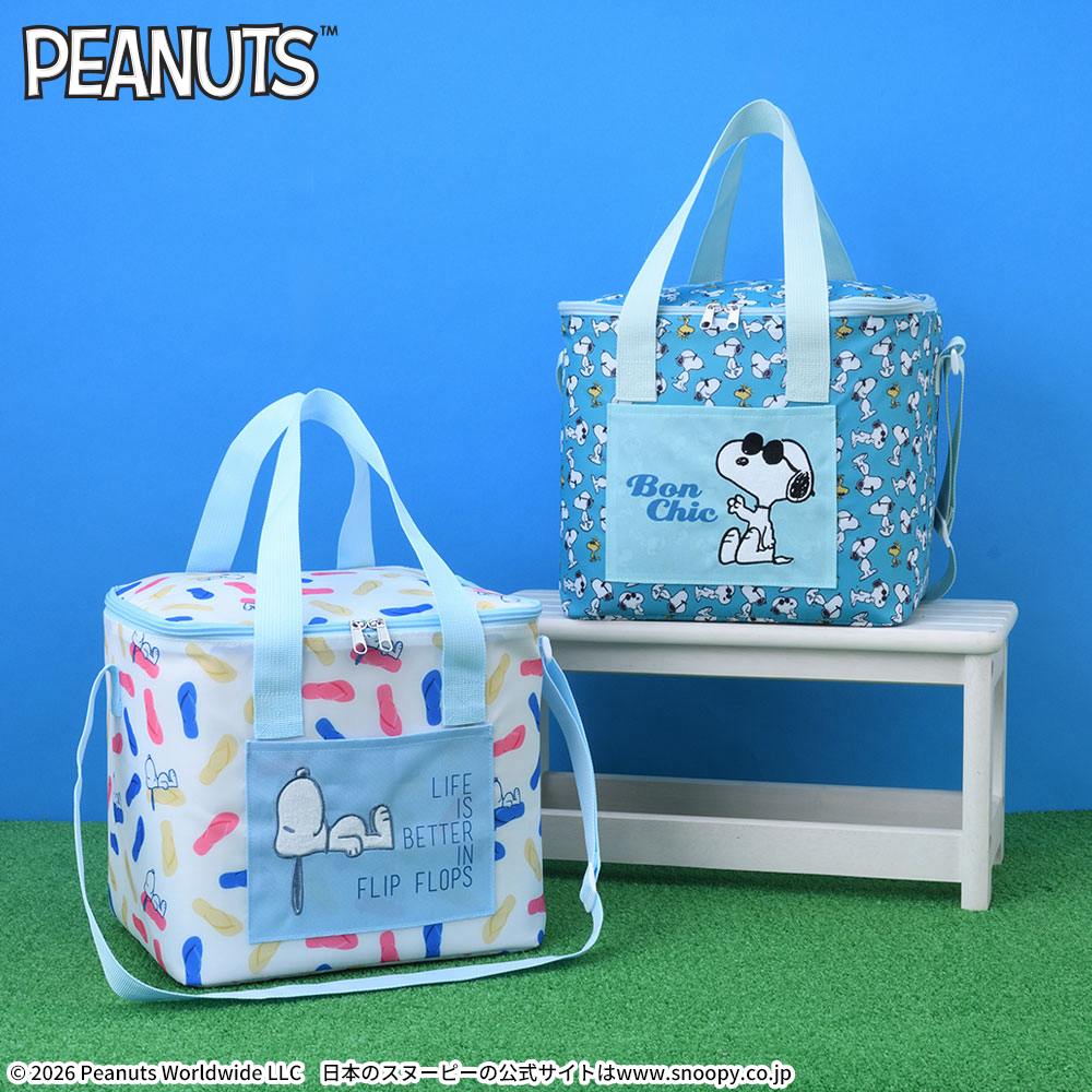 SNOOPY　プラチナムザッカアップリケクーラーバッグ