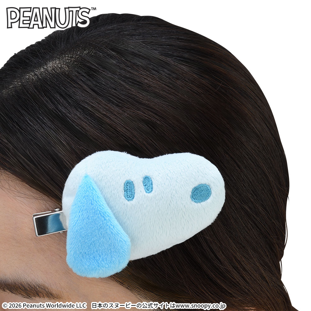 SNOOPY　マスコットヘアクリップ　シャーベットカラーVer.（使用イメージ）