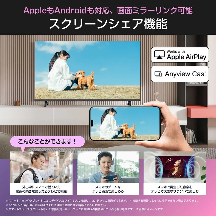 高画質機能―「Hi-ViewエンジンS Lite」とAIネット映像処理 8
