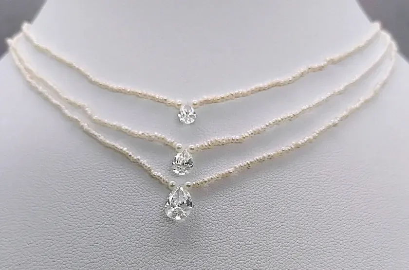 0.3ct, 0.50ctと1.00ctsを並べてみ