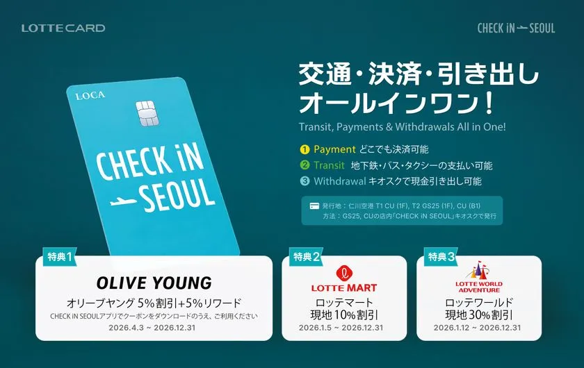 ロッテカードの外国人向けサービス「CHECK iN SEOU