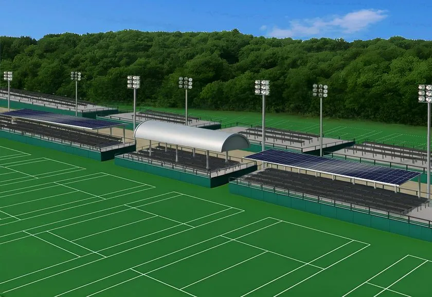 三段池公園テニスコート ソーラーシェルター完成イメージ